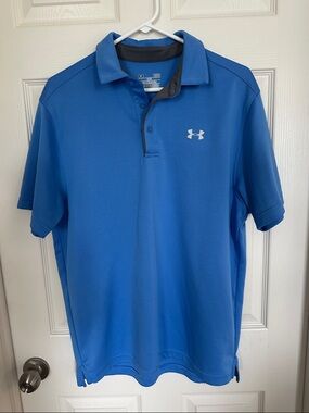 Under Armour Men's Royal Blue Performance Polo with Contrast Trim